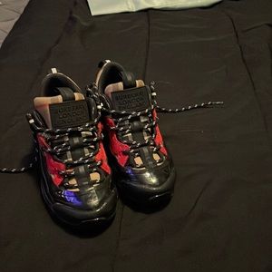 vintage check trainers